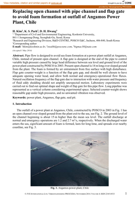 Replacing Open Channel with Pipe Channel and Flap Gate to Avoid Foam Formation at Outfall of Angamos Power Plant, Chile