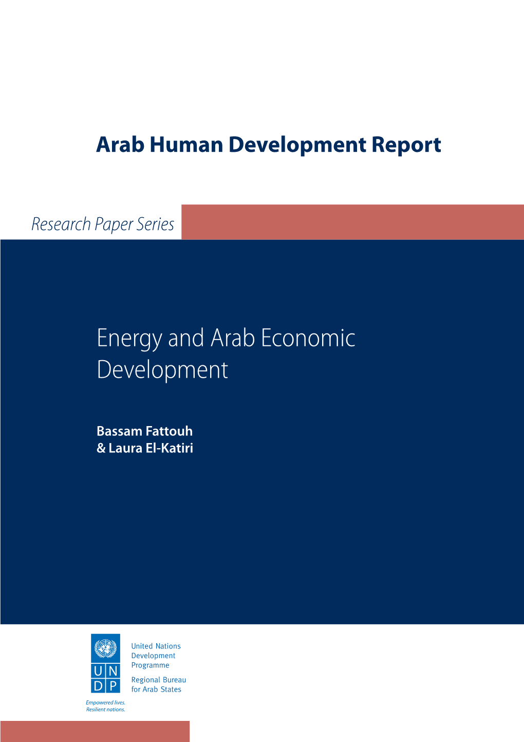 Energy and Arab Economic Development