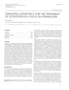 Targeting Cathepsin K for the Treatment of Osteoporosis – Focus