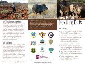 New Mexico Feral Hog Facts (PDF)
