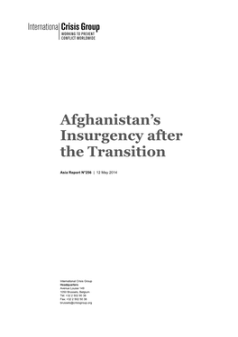 Afghanistan's Insurgency After the Transition