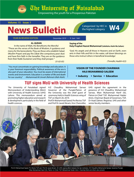 News Bulletin the Highest Category W4 YEAR in REVIEW EDITION December 2019 -- R