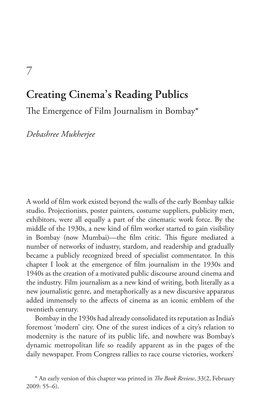 Creating Cinema's Reading Publics