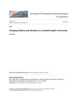 Changing Dialects and Identities in a Scottish-English Community