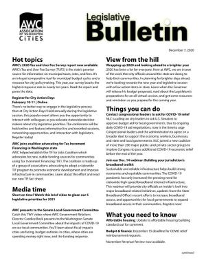 One Click to View All Legislative Bulletin Headlines and Articles