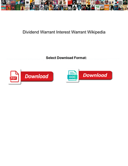 Dividend Warrant Interest Warrant Wikipedia