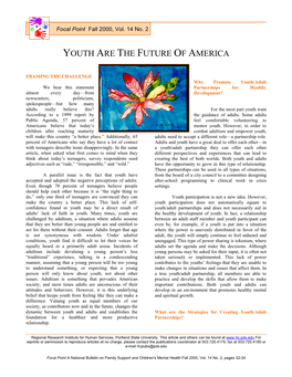 Youth Are the Future of America