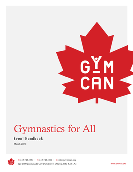 Gymcan Gymnastics for All Event Handbook