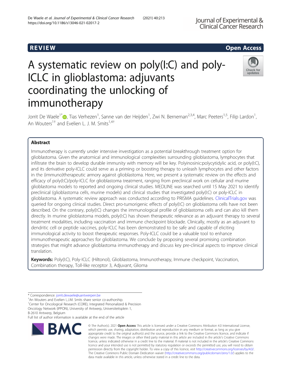 And Poly-ICLC in Glioblastoma