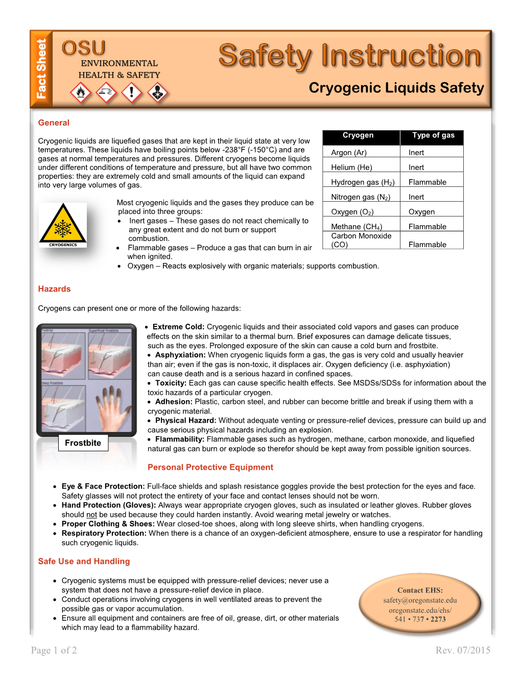 Cryogenic Liquids