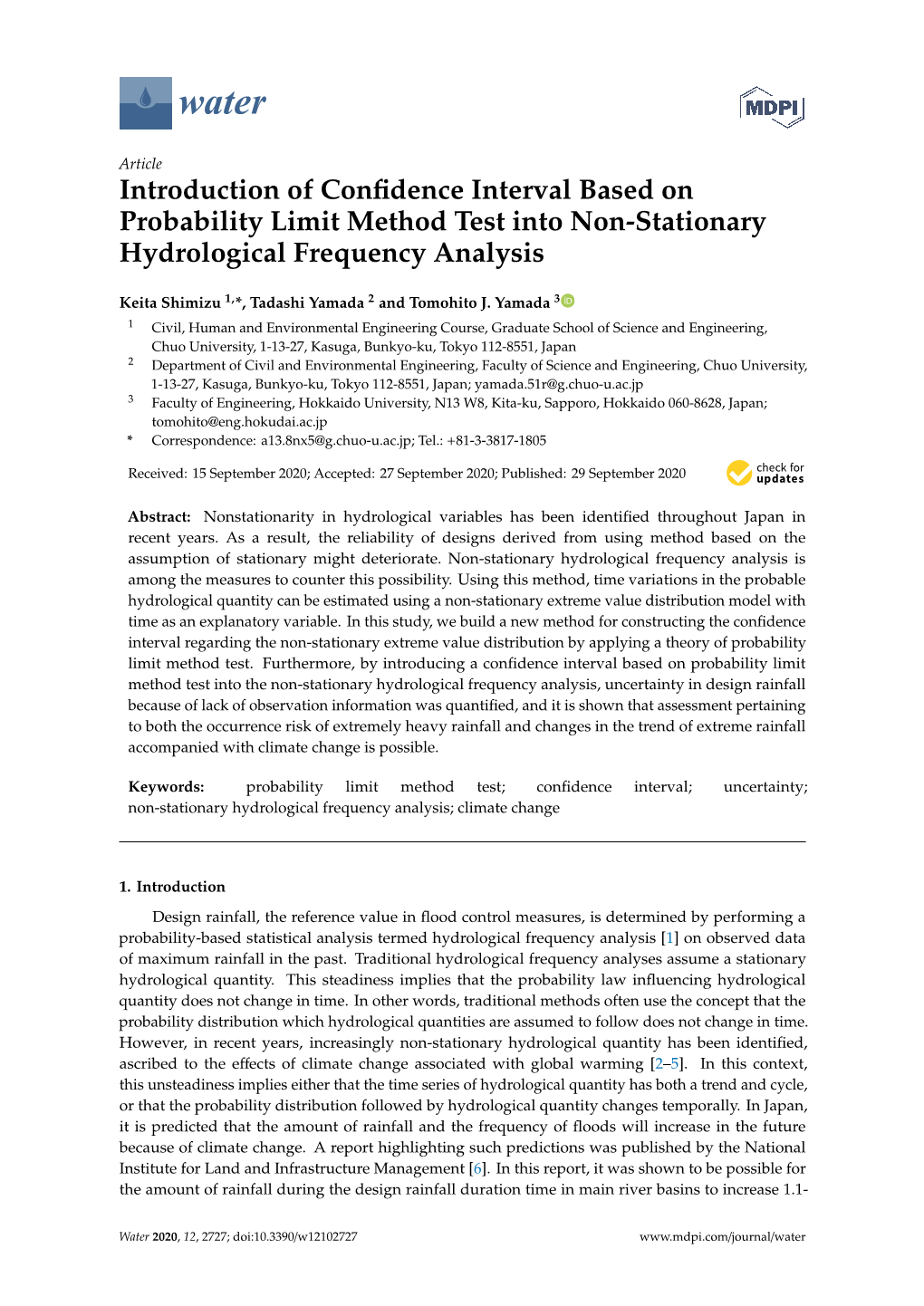 Introduction of Confidence Interval Based on Probability Limit Method