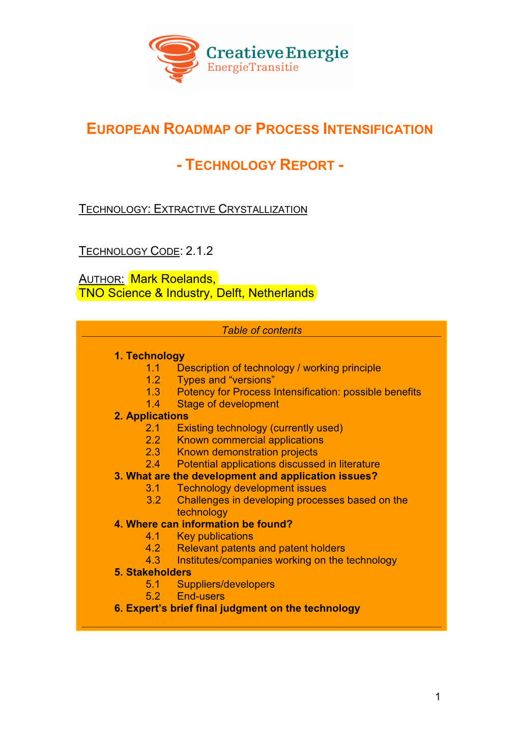 2.1.2 Extractive Crystallization