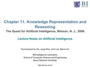 Chapter 11. Knowledge Representation and Reasoning the Quest for Artificial Intelligence, Nilsson, N