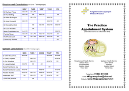 The Practice Appointment System
