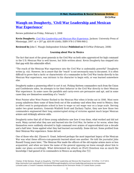 Waugh on Dougherty, 'Civil War Leadership and Mexican War Experience'