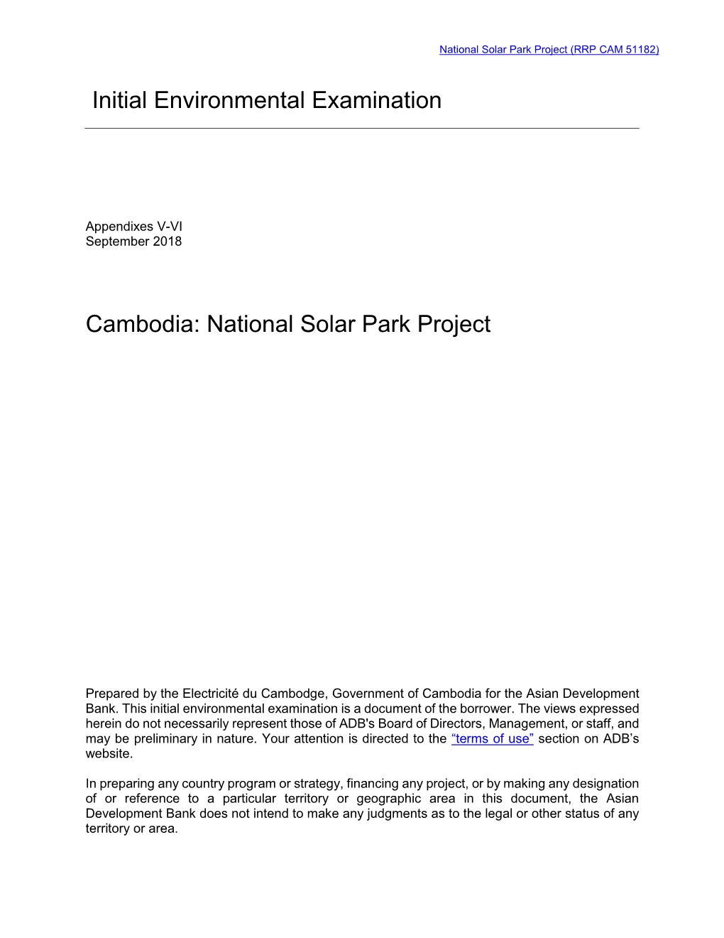 National Solar Park Project (RRP CAM 51182)