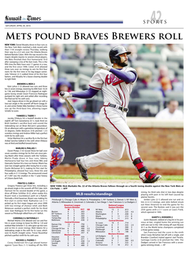 Mets Pound Braves Brewers Roll