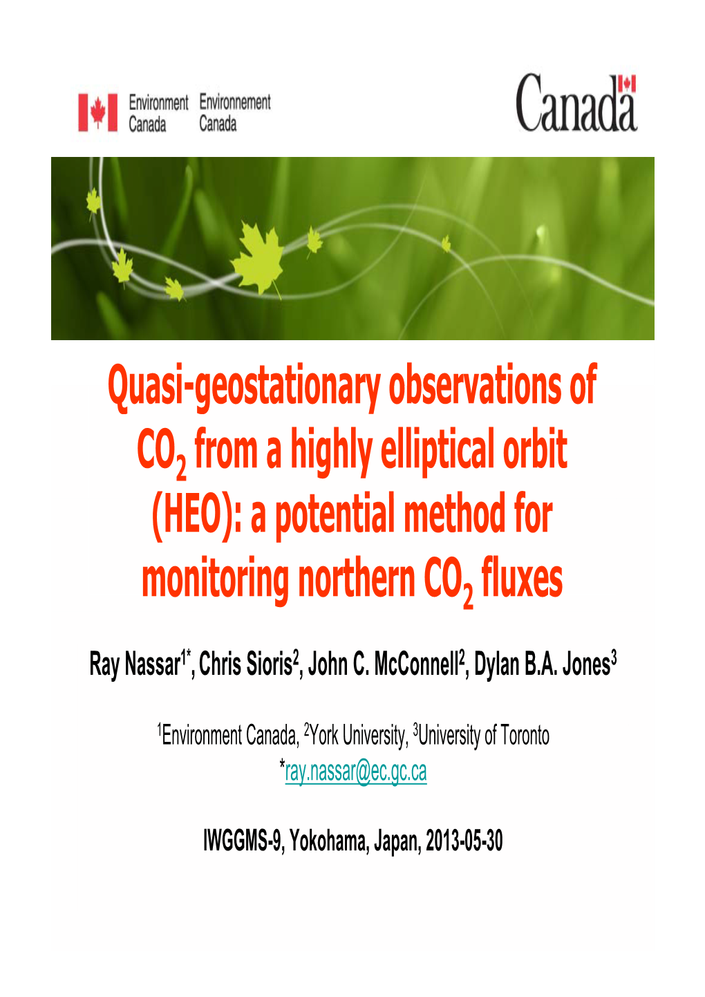 Quasi-Geostationary Observations of CO 2 &gt; from a Highly Elliptical Orbit