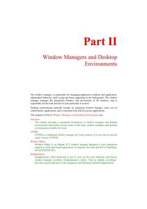 Part II, Window Managers and Desktop Environments