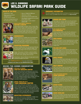 Lee G. Simmons WILDLIFE SAFARI Park Guide
