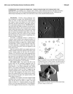 Compound Volcanoes on Mercury – Implications for Vent Migration and Longevity