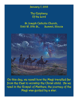 On This Day, We Recall How the Magi Travelled Far from the East to Worship the Christ Child