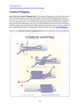 Whipping Rope Common Whipping