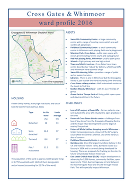 Cross Gates & Whinmoor Ward Profile 2016