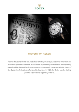 History of Rolex