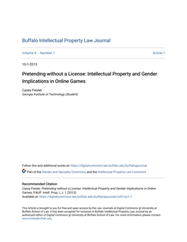 Intellectual Property and Gender Implications in Online Games