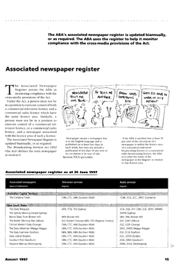 Associated Newspaper Register Is Updated Biannually, Or As Required