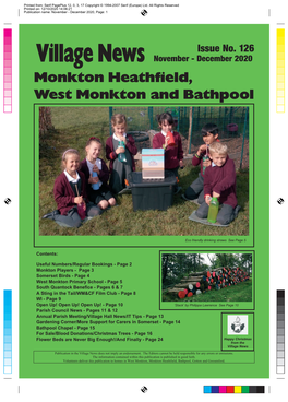 November - December 2020 Monkton Heathfield, West Monkton and Bathpool