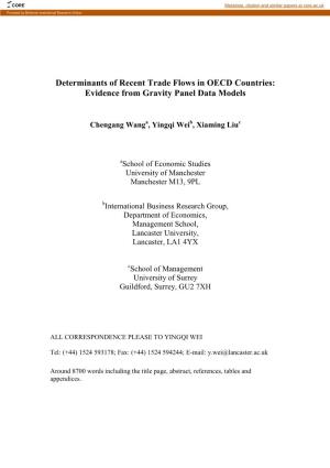 The Determinates of International Trade in OECD Countries