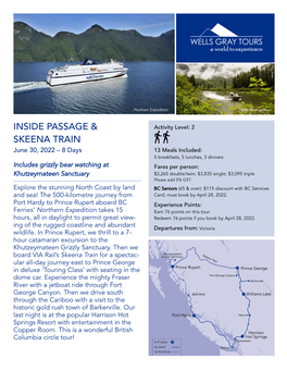 Inside Passage & Skeena Train