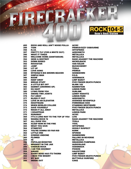 Firecracker 400 List