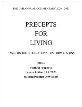 Precepts for Living
