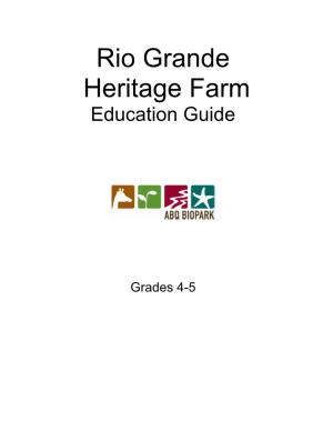Rio Grande Heritage Farm Education Guide
