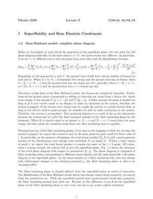 1 Superfluidity and Bose Einstein Condensate