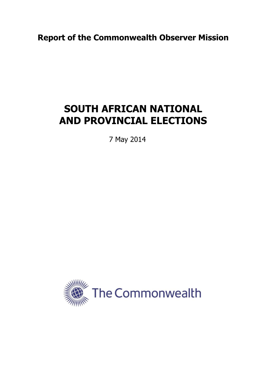 South African National and Provincial Elections