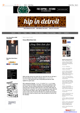 Hip in Detroit: Heavy Metal Bake Sale