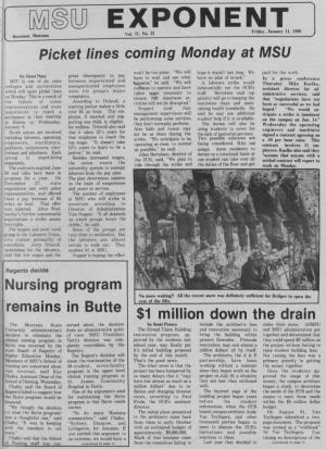 EXPONENT Friday, January 11, 1980 Bozeman, Montana Vol