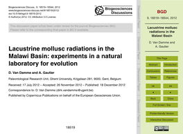 Lacustrine Mollusc Radiations in the Malawi Basin