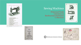Sewing Machines : Historical Trade Literature in Smithsonian Institution Collections