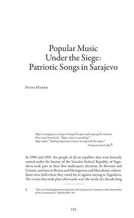 Patriotic Songs in Sarajevo