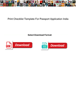 Print Checklist Template for Passport Application India