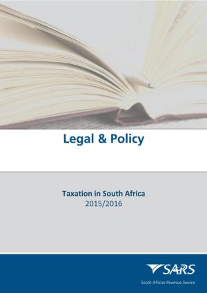SARS Guide to Taxation in South Africa 2015/2016