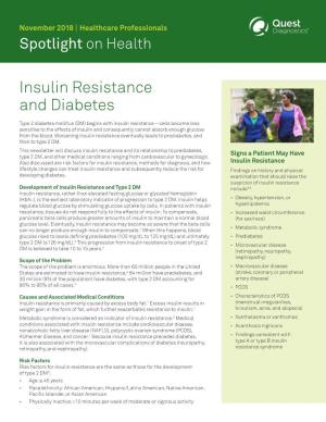 Insulin Resistance and Diabetes