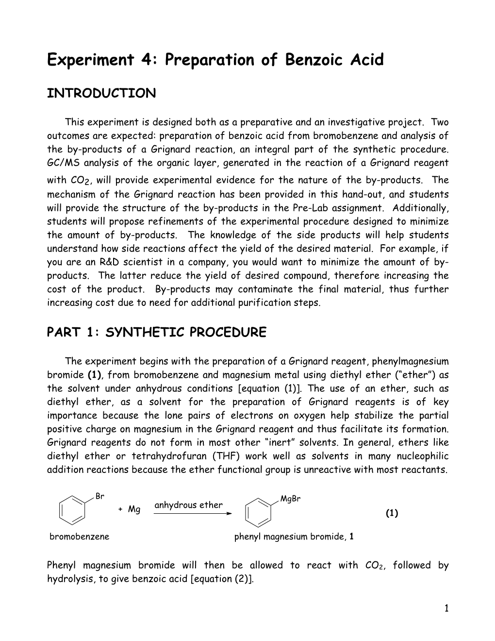 Experiment 4 Preparation of Benzoic Acid DocsLib