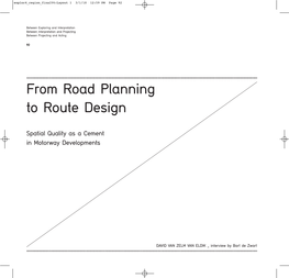 From Road Planning to Route Design