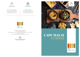 Cape Malay Cuisine Contents